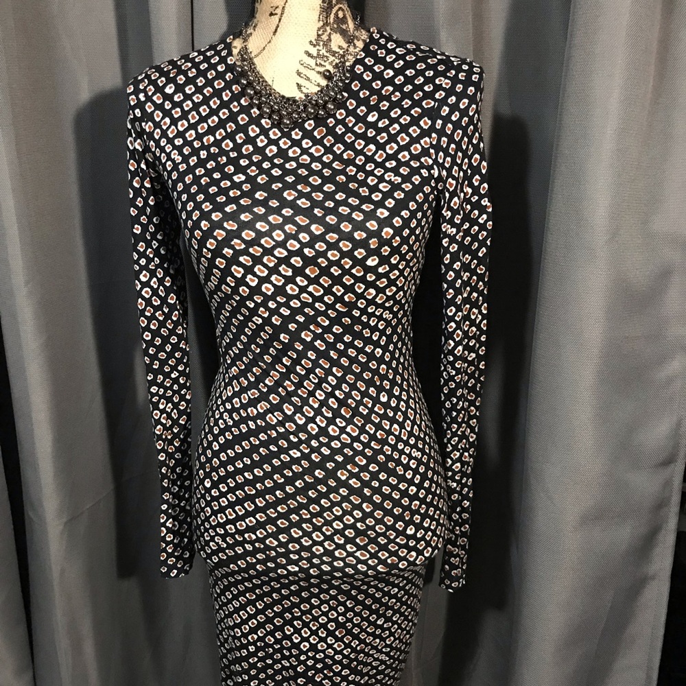 Leopard print jersey dress